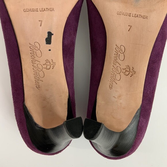 Brooks Brothers Pumps Size 7M Maroon All Leather Point-toe Heels - Picture 6 of 11